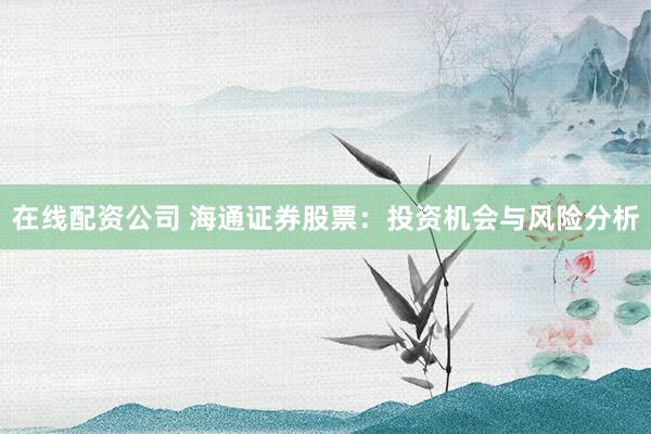 在线配资公司 海通证券股票：投资机会与风险分析