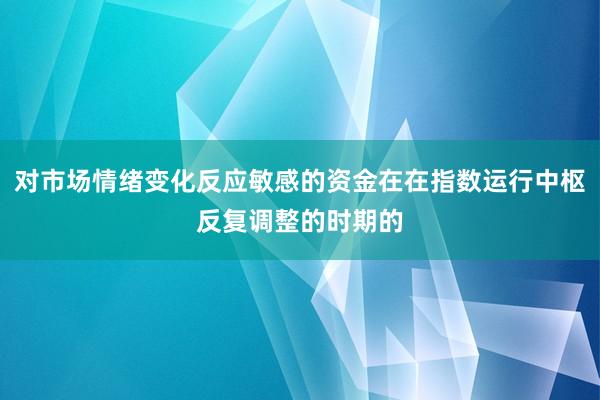 对市场情绪变化反应敏感的资金在在指数运行中枢反复调整的时期的